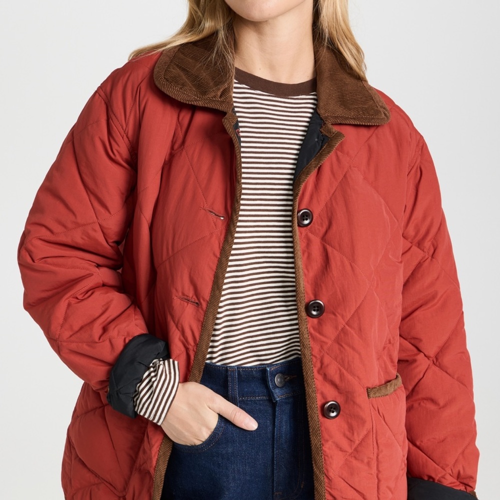 ISO Alex Mill Quilted Jacket - Red